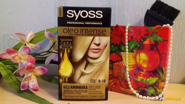Стойкая краска Syoss oleo intense с маслом-активатором Яркий блонд 9-10