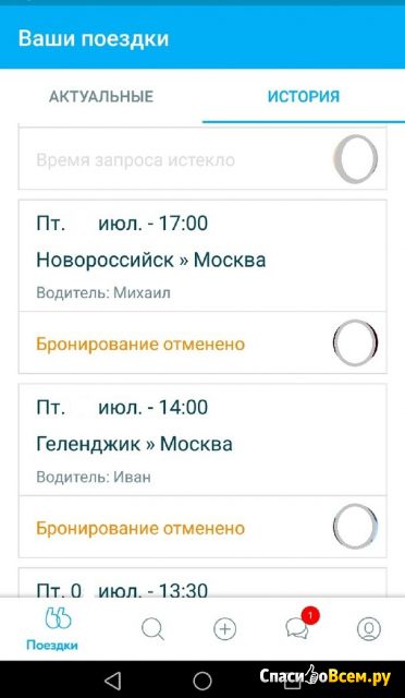 Онлайн сервис попутчиков blablacar.ru