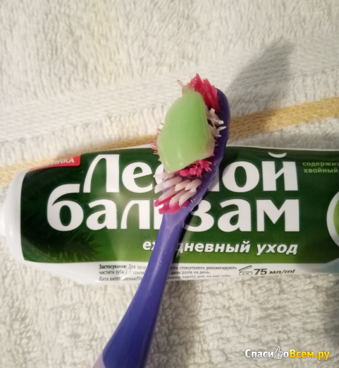 Зубная паста "Лесной бальзам" основной уход, экстракт ромашки и масло облепихи