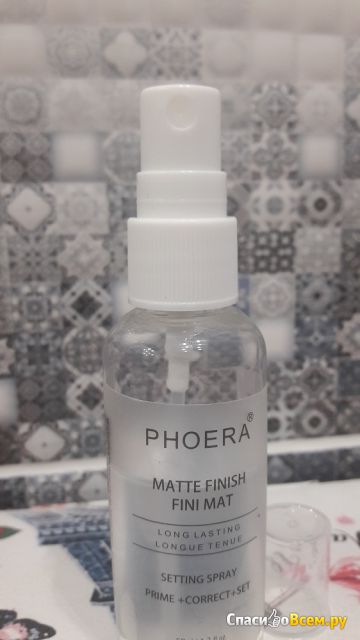 Спрей для фиксации макияжа Phoera matte finish fini mat