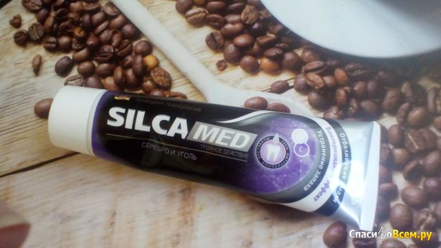 Зубная паста Silca Med с серебром и углём