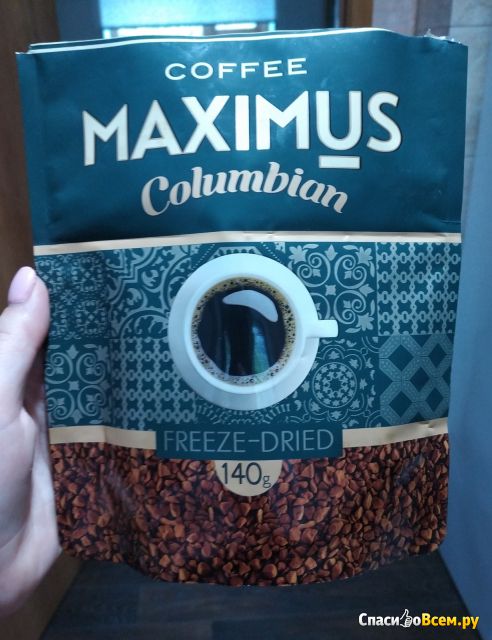 Кофе растворимый сублимированный Maximus "Columbian" coffee Freeze-Dried