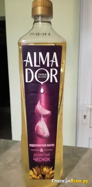 Подсолнечное масло Almador c маслом чеснока