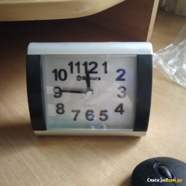 Часы настольные Sakura SA-8503B с будильником