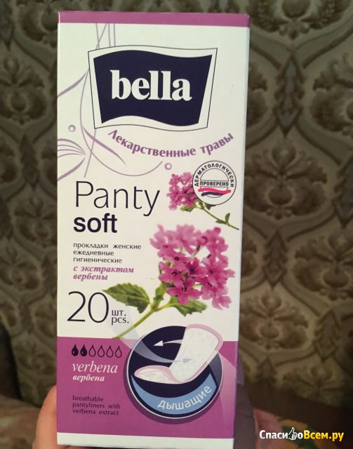 Женские прокладки Bella Panty soft с натуральным экстрактом вербены