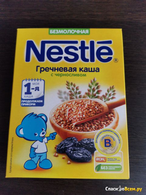 Каша Nestle гречневая с черносливом безмолочная