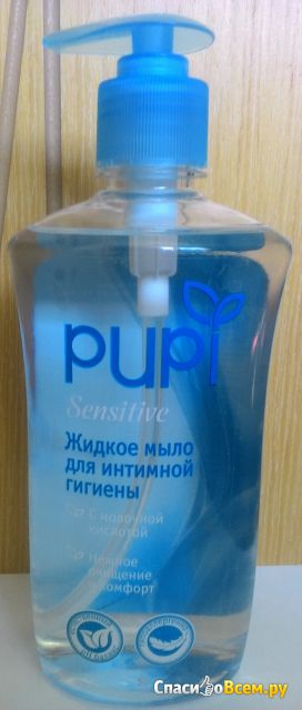 Жидкое мыло для интимной гигиены с молочной кислотой Pupi Sensitive
