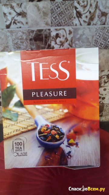 Черный чай Tess Pleasure шиповник и яблоко