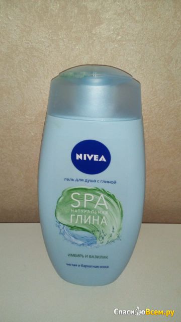 Гель для душа с глиной Nivea SPA Имбирь и Базилик