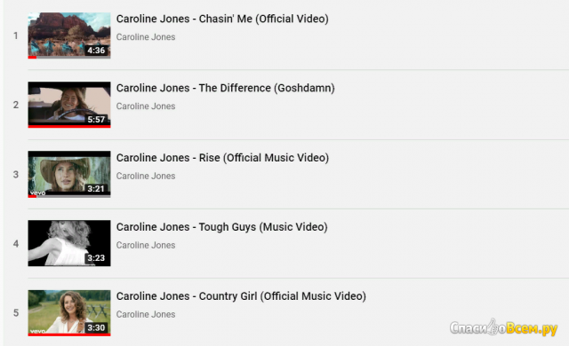 Канал на YouTube "Caroline Jones"