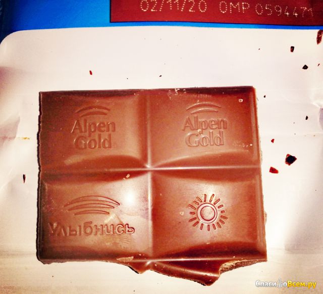 Молочный шоколад Alpen Gold