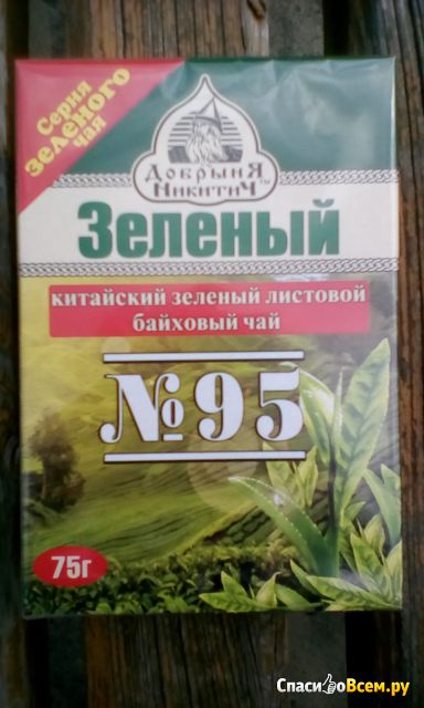 Чай китайский зеленый листовой байховый Добрыня Никитич