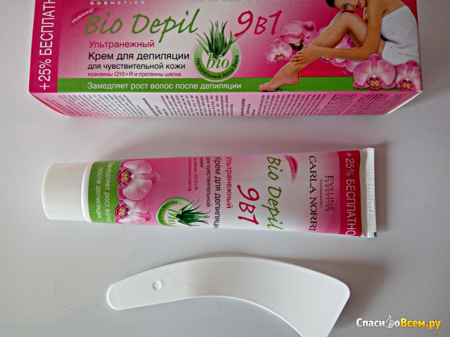 Крем для депиляции Eveline  Bio-Depil 9 в 1 для чувствительной кожи