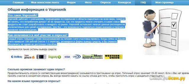Сайт Voprosnik.ru