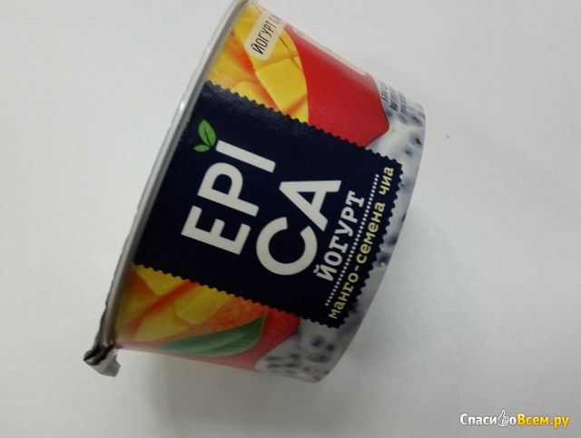 Йогурт высокобелковый Epica манго - семена чиа 5%