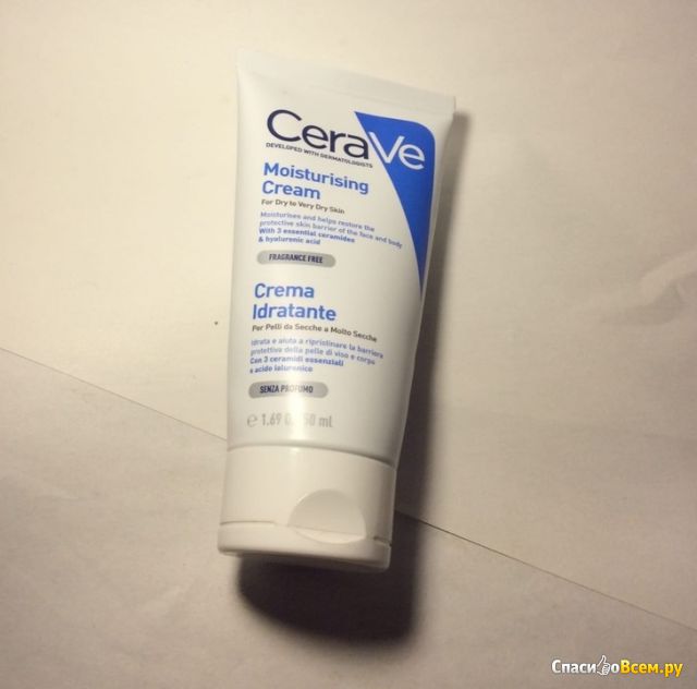 Увлажняющий крем "CeraVe" Для сухой и очень сухой кожи лица и тела