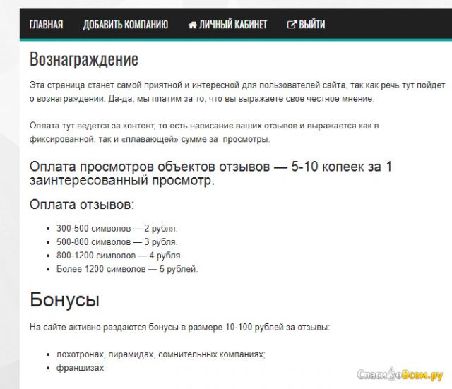 Сайт отзывов rusopinion.com