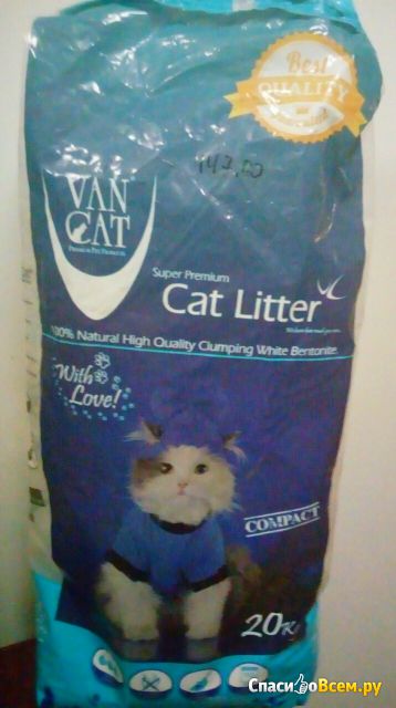 Комкующийся наполнитель для кошачьего туалета Van Cat