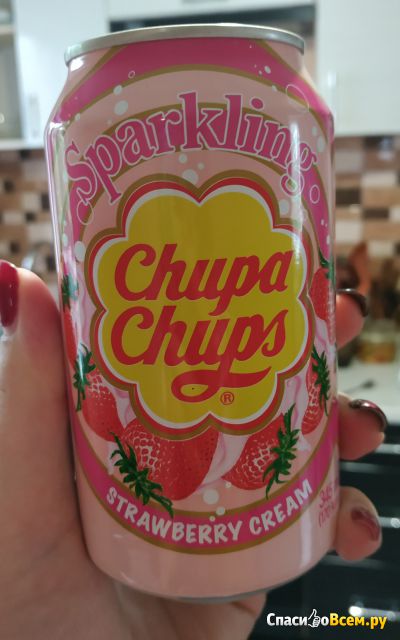 Напиток безалкогольный сильногазированный Chupa Chups Strawberry Cream