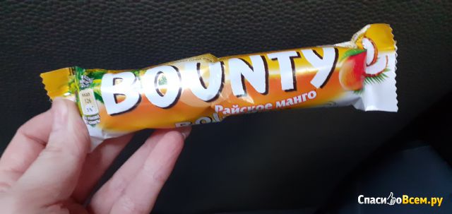 Шоколадный батончик Bounty "Райское манго" ограниченная серия