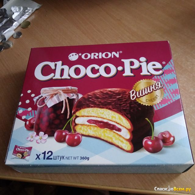 Бисквитное пирожное Orion Choco Pie "Cherry"
