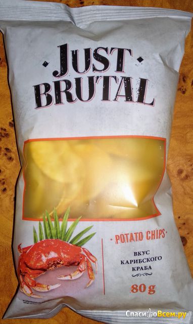 Чипсы Just Brutal картофельные со вкусом карибского краба