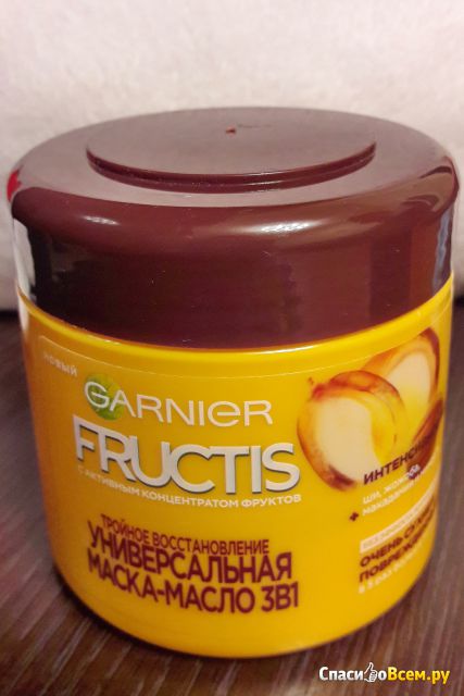 Маска-масло для волос Garnier Fructis "Тройное восстановление универсальная 3 в 1"