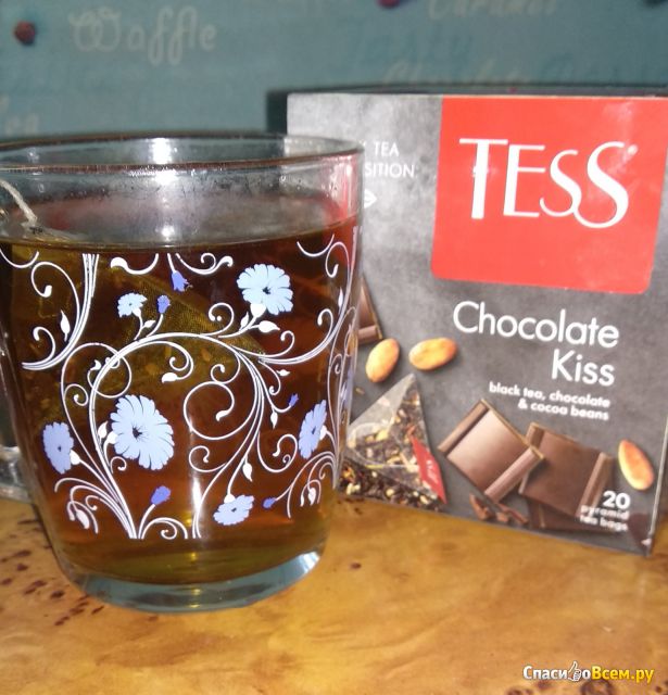 Чай в пирамидках Tess Choсolate Kiss, черный, с ароматом шоколада