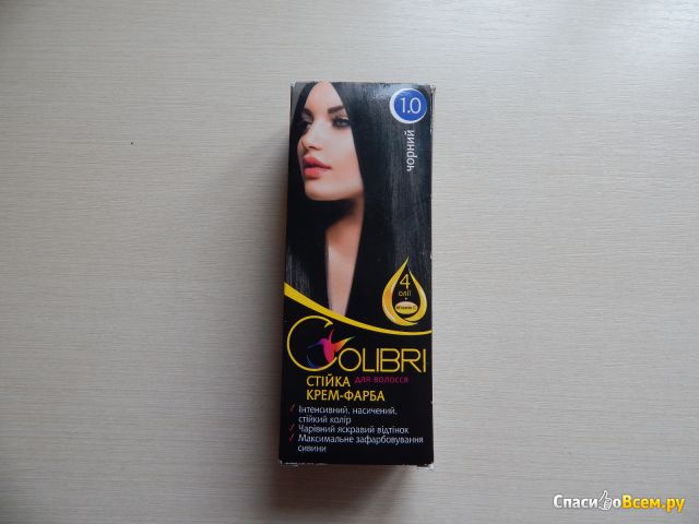 Крем-краска для волос Colibri 1.0 черный
