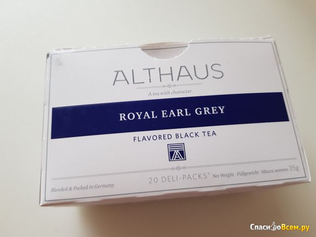 Чай чёрный Althaus Royal Earl Grey в пакетиках