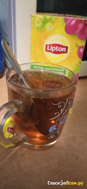 Чай Lipton "Летнее настроение" черный, липа и аромат винограда