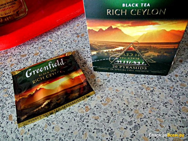Чай Greenfield Black Tea Rich Ceylon в пирамидках