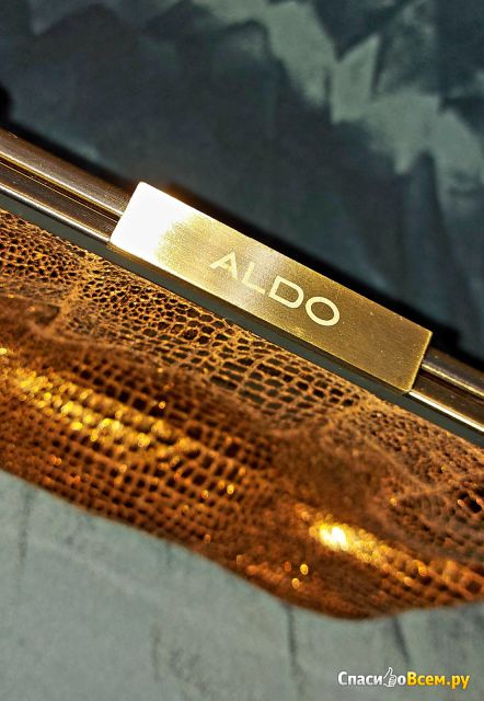 Сумка-клатч Aldo бронзового цвета с ручкой из блестящих бусин