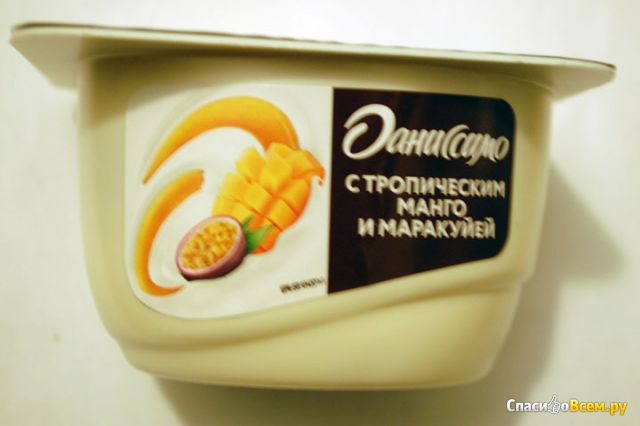 Продукт творожный "Даниссимо" с тропическим манго и маракуйей
