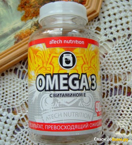 БАД Жирные кислоты Omega 3 с витамином Е Atech nutrition