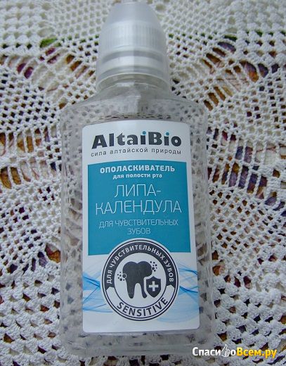 Ополаскиватель для полости рта AltaiBio Липа-календула для чувствительных зубов