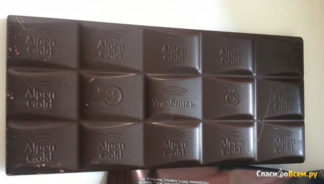 Горький шоколад Alpen Gold Bitter