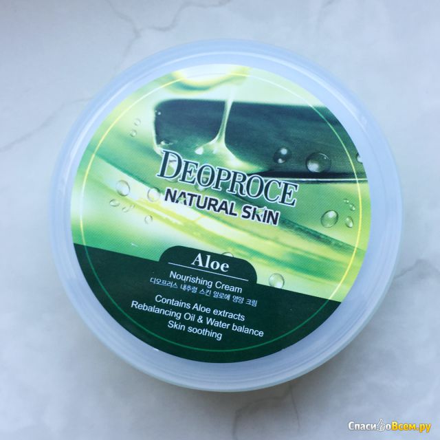 Крем для лица и тела Deoproce Natural Skin Aloe Nourishing Cream