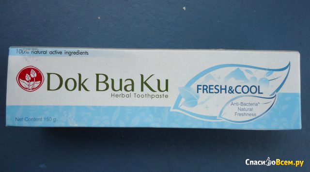 Зубная паста Dok Bua Ku (Twin Lotus) Fresh&Cool
