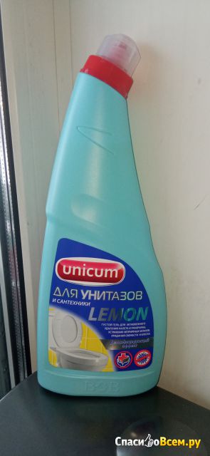 Гель для чистки унитазов и сантехники Unicum "Lemon"