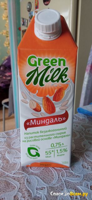 Напиток на рисовой основе "Миндаль" Green milk