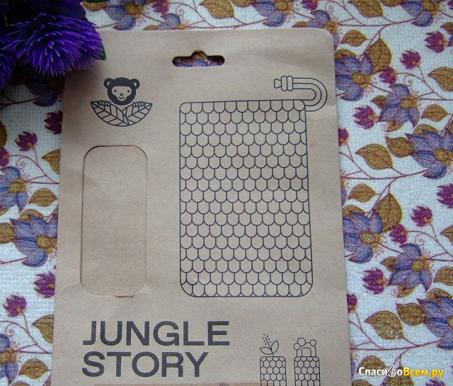 Универсальный мешочек-мочалка из сизаля для душа и для заваривания трав в ванной Jungle Story