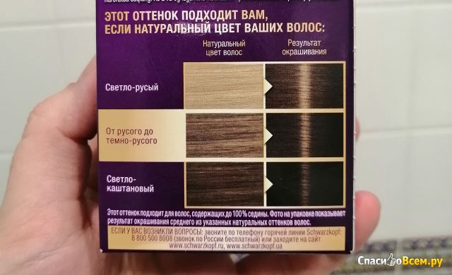 Стойкая крем-краска для волос Schwarzkopf "Интенсивный цвет" Palette N5 Тёмно-русый