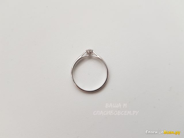 Помолвочное кольцо из белого золота 585 пробы с бриллиантом Sokolov, Арт. 1011496