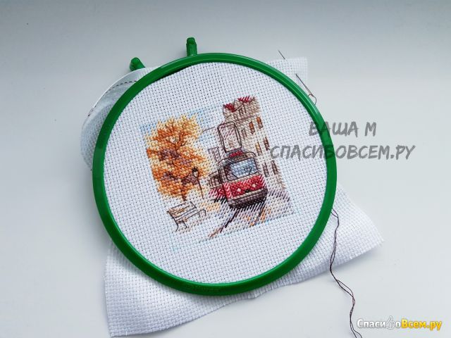 Набор для вышивания крестом "Алиса" Осень в городе. Трамвай арт. 0-217