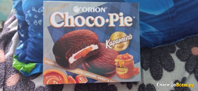 Пирожное бисквитное Orion Choco Pie Dark "Caramel"