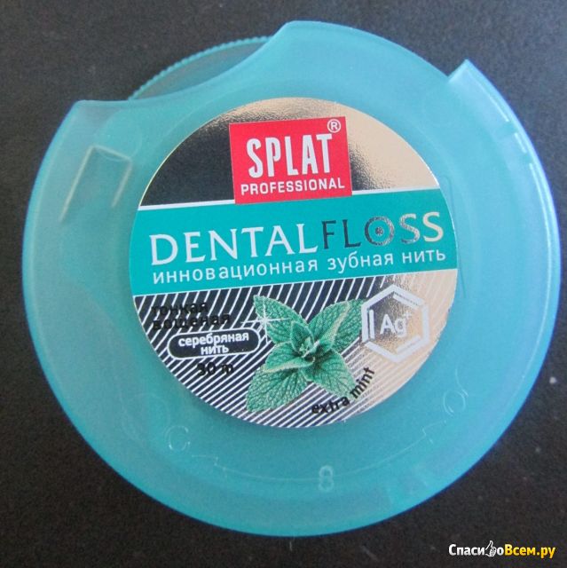Зубная нить Splat  Professional  Dental Floss   "мята + серебро"