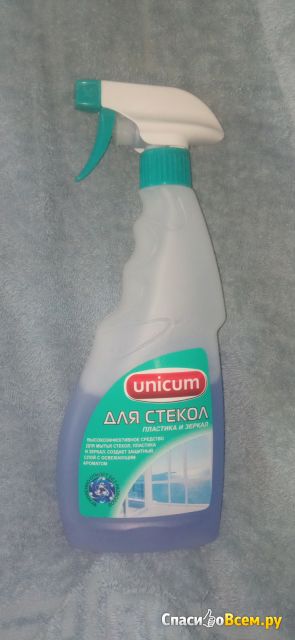 Средство для мытья стекол, пластика и зеркал "Unicum"