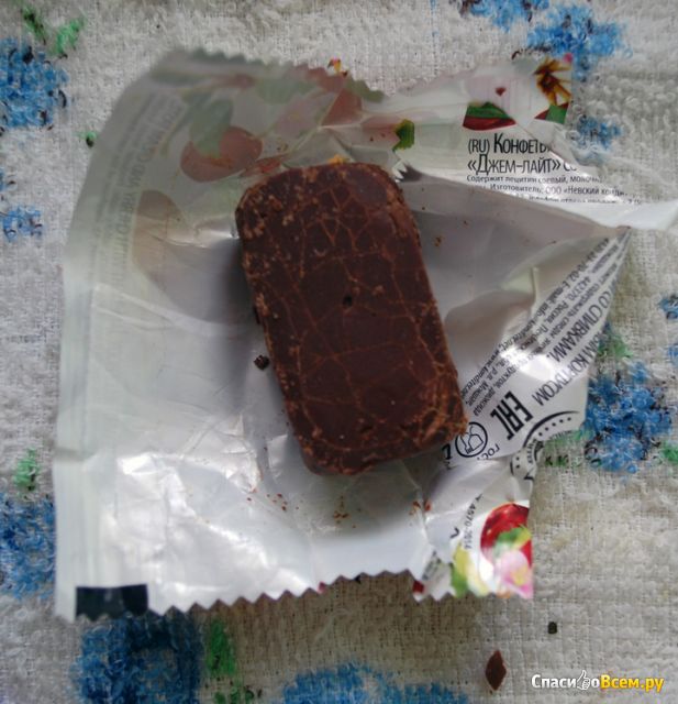 Глазированные конфеты с желейным корпусом "Джем Лайт" Невский кондитер