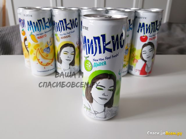 Напиток газированный безалкогольный Lotte Milkis Дыня